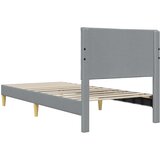  Krevetna konstrukcija Svjetlosiva 100 x 200 cm Tkanina | shoptok.hr