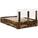  Krevetna konstrukcija s ladicama Dimljeni hrast 120 x 190 cm Smeđa 190 x 123 x 90 cm | shoptok.hr