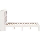  Krevet s regalom z knjige bez madraca bijeli 135x190cm borovina | shoptok.hr