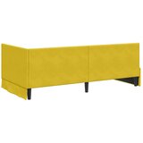 vidaXL Kotna postelja z vzglavjem Rumena 90 x 190 cm Žamet | Shoptok.si