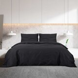  Set posteljine za poplun crni 200 x 220 cm lagana mikrovlakna | shoptok.hr