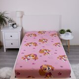 Jerry Fabrics Rožnata napenjalna enojna bombažna otroška rjuha 90x200 cm Paw Patrol – | Shoptok.si