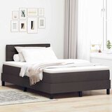 Box Postelja z vzmetnico z vzmetnico Temno rjava 120 x 190 cm blago, (5000127351) | Shoptok.si
