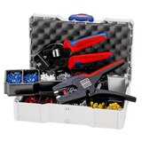 Knipex samopodešavajuća klešta za krimpovanje za hilzne + automatska klešta za skidanje izolacije multistrip u tanos mini-systainer® plastičnoj kutiji sa izolovanim hilznama (97 90 17) | ePonuda.com