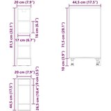 vidaXL Osnovna kuhinjska omara Riga Črni hrast 20 x 44,5 x 81,5 cm | Shoptok.si