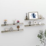 Maison Chic 4 kosi Stenske Police - Viseče police betonsko sive 80x9x3 cm, (21793337) | Shoptok.si