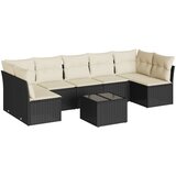  8-dijelni set vrtnih sofa od poliratana s jastucima crni | shoptok.hr