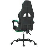  Gaming stol z oporo za noge črno in zeleno umetno usnje, (21377225) | Shoptok.si