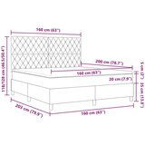 vidaXL Box Spring Krevet s Madracem Tamno Siva 160x200 cm Baršun | shoptok.hr