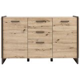 Hom`in Široka Komoda Flash, Barva Hrasta, Siva | Shoptok.si