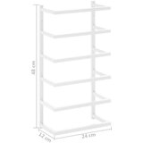 vidaXL Stojalo za brisače belo 24x12x48 cm jeklo | Shoptok.si