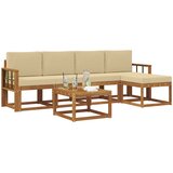  Set vanjskih sofa 6 kom. Prirodna i bež | shoptok.hr
