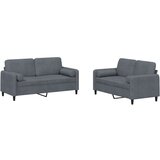  2-dijelni set sofa s jastucima tamnosivi baršunasti | shoptok.hr