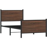  The Living Store Kovinski posteljni okvir z vzglavjem in vznožjem 100x200 cm - Posteljni Okvir, (21530828) | Shoptok.si