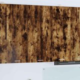 vidaXL Viseći ormarić Riga Dimljeni hrast i bijela 50 x 31 x 100 cm | shoptok.hr