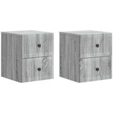  Stenski nočni omarici 2 pcs Siva Sonoma 33 x 34,5 x 40 cm, (5000210036) | Shoptok.si
