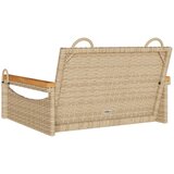  Klupa za ljuljanje bež 63x62x40 cm od poliratana | shoptok.hr