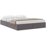  Otomanski krevet s pohranom Sivi 140 x 200 cm Lažna koža | shoptok.hr