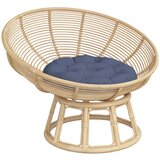  Okrugli jastuk modri Ø 60 x 11 cm od tkanine Oxford | shoptok.hr
