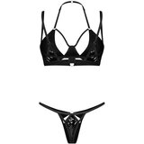 Obsessive Keira Lise - sjajni komplet grudnjaka (crni) | shoptok.hr