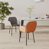  Blagovaonske stolice 2 kom tkanina i umjetna koža svjetlosive | shoptok.hr