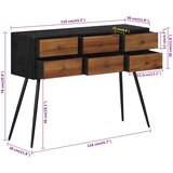  Konzolni stol s ladicama 116x30x76 cm od obnovljene tikovine | shoptok.hr