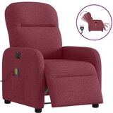 vidaXL Električni masažni naslonjač od tkanine crvena boja vina | shoptok.hr