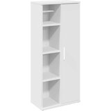 vidaXL Kopalniška omarica z držalom za zvitke bela 39x22x90 cm | Shoptok.si