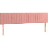  LED uzglavlje ružičasto 180x5x78/88 cm baršunasto | shoptok.hr