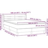 Box spring postelja z vzmetnico črna 160x210 cm žamet, (21792253) | Shoptok.si
