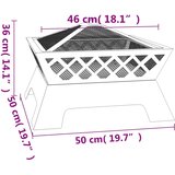 Posuda za vatru sa žaračem 50 cm XXL čelična | shoptok.hr