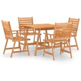  5-dijelni vrtni blagovaonski set od masivnog bagremovog drva | shoptok.hr