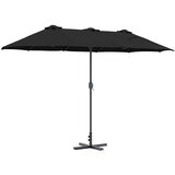  Vrtni suncobran Crna 370 x 197 x 239 cm Poliester i aluminij | Eponuda.ba
