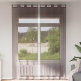 vidaXL Voile zavese z vponkami 2 kosa rjava 140x260 cm Cene