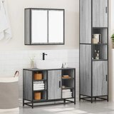  2-dijelni set kupaonskog namještaja siva boja hrasta drveni | shoptok.hr