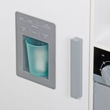 Ginger Home Dječja drvena kuhinja s hladnjakom, tekućom vodom, mikrovalnom i perilicom, bijelo-siva, 97x30x94 cm | shoptok.hr