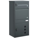 SoBuy Omarica Pošta Shranjevanje Barva Siva 55x35x112cm OGS66-DG, (5000496226) | Shoptok.si