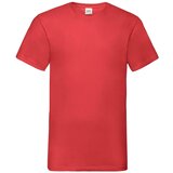 Fruit Of The Loom Men's Red T-shirt Valueweight V-Neck Cene