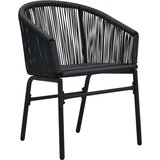 3-dijelni bistro set od poliratana s jastucima crni | shoptok.hr