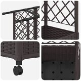  Povišeni krevet s mrežom i krovom Smeđa 163,5 x 40 x 142 cm PP | Eponuda.com