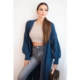 Kesi Włoski Long cardigan sweater dark denim Cene