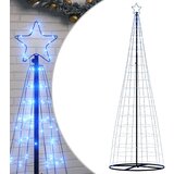 vidaXL Osvetljena novoletna jelka stožec 550 LED modra 304 cm | Shoptok.si
