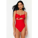 Trendyol Swimsuit - Red - Plain