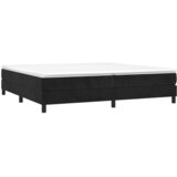  s oprugama i madracem crni 200x200 cm baršunasti | shoptok.hr