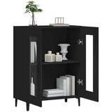  Komoda crna 69,5 x 34 x 90 cm od konstruiranog drva | shoptok.hr