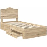  Krevetna konstrukcija s ladicama Sonoma hrast 90 x 190 cm | shoptok.hr