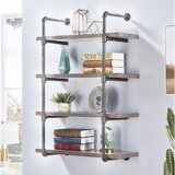 Hanah home Boruraf106 WalnutBlack Pipe Shelf | ePonuda.com
