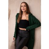 Kesi Sweater with hood and pockets dark green | shoptok.hr