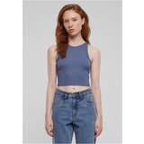 UC Ladies women's cropped rib top - blue Cene