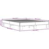  Okvir za krevet boja hrasta 150x200cm konstruirano drvo i metal | shoptok.hr